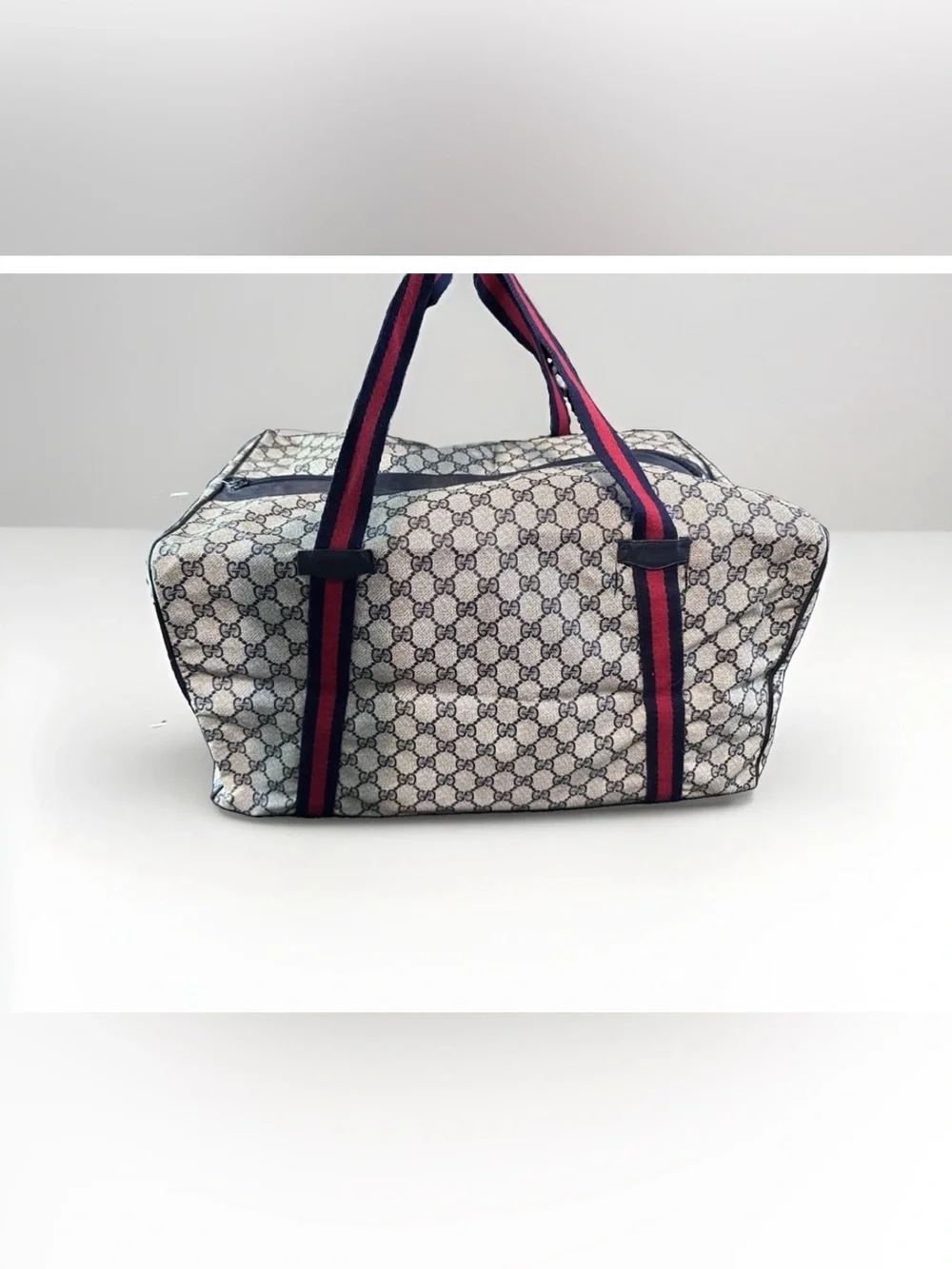Gucci Duffle Bag GG Logo Canvas Folding Travel Carry On